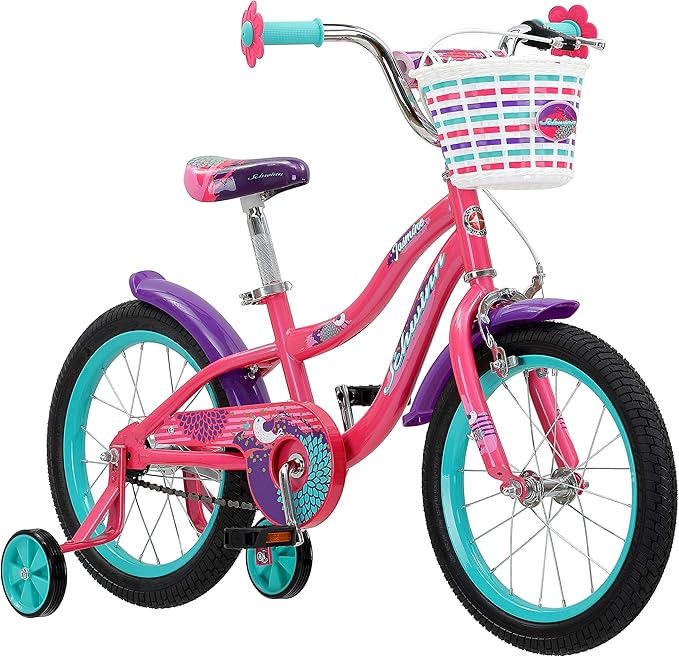 LALAHO 16‑Inch Kids Bike with Training Wheels